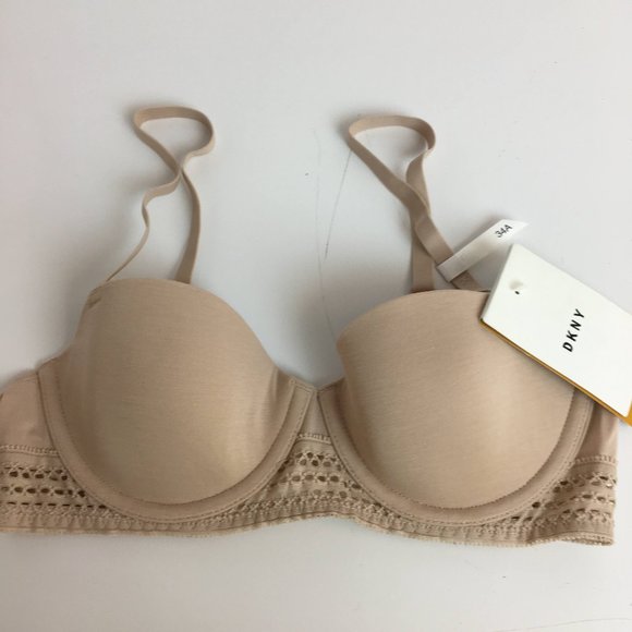 DKNY Womens Classic Cotton Balcony T-Shirt Bra - Picture 1 of 8